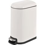 Stalwart DA-C10076FM40L Rectangular Soft Close Pedal Waste Bin 40L Matt White