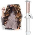 Mini Cordless Curling Iron,30W 2 in 1 USB Rechargeable Ceramic Hair Curling Wand Travel Hair Straightener Curler for Hair Styling, Wet and Dry Use (white)