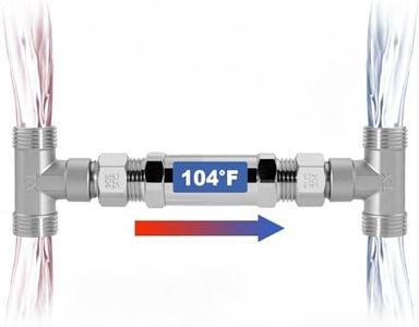 Frutlait Sensor Valve for Instant Hot Water Recirculating Pump, 304 Stainless Steel Bypass Valve, Replaces Plastic Versions (367010, 595926, WP596816), Flexible Swivel Joints on Both Ends