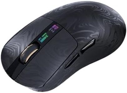 EPOMAKER Carbonis Wireless Gaming Mouse with Digital Display, PAW3950 Sensor, 8K Polling, 30K DPI, Carbon Fiber Composite Shell, Ergonomic Right Hand Esports Mouse for PC Gaming (Black)