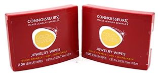 Connoisseurs Jewelry Dry Disposable Wipes 25 Count (2 Pack)