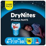 Huggies DryNites, Night Time Pants For Boys - Boys 4-7yrs (64 Pants) - Pyjama Pants With Discrete Protection - Unbeatable Night Time Protection