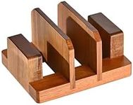 Fox Run Acacia Wood Cutting Board Holder, 3 Slot Cutting Board Organizer