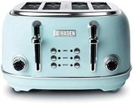 Haden Heritage Toaster - Electric Stainless-Steel Toaster, 1370-1630W, Four Slice, Turquoise