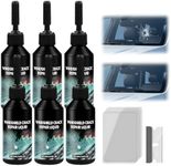 Windshield Crack Repair Kit, Quick Fix Windshield & Glass Repair Tools, Wind Shield Car Glass Repair Set Glass Corrector Shatter Repair Glue for Cars, Automotive Glass Nano Repair Fluid Kit (6 Set)