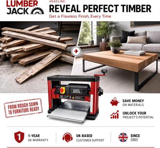Lumber Jack 330mm Thicknesser – Heavy Duty Wood Planer