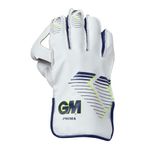 Gunn and Moore GM Cricket Protective Wicket Keeping Gloves | Prima | Fluro Yellow/Blue | Junior | Ambidextrous | 1 Pair | 52082308