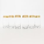 Joseph Sedgh Collection Greek Key Highball Glasses Set of 6-13 oz Tall Glasses. Ideal for Water, Mojitos, Mixed Drinks, Dishwasher Safe Premium European Grade Glassware