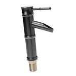 Gadpiparty Bamboo Faucet Household Faucet Vessel Water Faucet Hot Cold Water Faucet Bamboo Containers Vanity Faucet Household Sink Faucet Kitchen Basin Faucet Copper Countertop Basin Antique