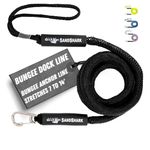 SandShark 7-14ft Premium Anchor Bungee Dock Line. Boat Accessories Bungee Anchor Line Absorbs Shock to Anchors and Docks w/Stainless Steel Clip. Designed for SandShark Anchor.