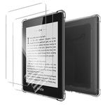 GEJEFA Case for 6.8 inch Kindle Paperwhite (11th Generation-2021) and Kindle Paperwhite Signature Edition with 2 Pack PET Screen Protector, Flexible Anti-Scratch TPU Case with Reinforced Corners