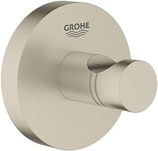 GROHE 40364EN1 Essentials Wall-Mounted Bathroom Robe Hook, Brushed Nickel Infinity Finish