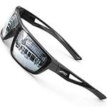 ATTCL Sports Polarized Sunglasses For Men Cycling Driving Fishing 99.99% UV Protection J2021 Silver UV400 CAT 3 CE