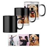 Personalised Heat Change Mug with Three Photo Collage (11oz) Personalise 3 Photos. Magic Heat Collage Photo Mug Gift