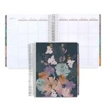 Erin Condren 7x9 Coiled Life Planner (July 2024 - December 2025) - Bold Blooms Classic Cover, Vertical Layout, Bold Blooms Theme, Platinum Coil
