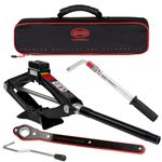 Heyner Germany Scissor Lift Jack Speed Ratchet Wheel Master L Wrench Tyre Change Kit (2 Ton + L Wrench)