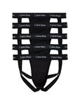 Calvin Klein Men's Cotton Stretch 5-Pack Jock Strap, 5 Black, Large