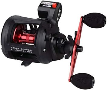 KastKing ReKon Line Counter Trolling Fishing Reel,Round Baitcasting Reels,Size 10,Right Handed