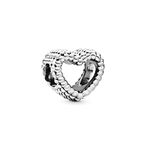 Pandora Beaded Heart Silver One Size Charm 797516