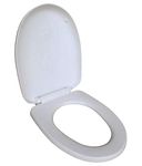 Belmonte Plastic Slow Motion/Soft Close/Hydraulic Toilet Seat Cover (Ivory, Standard)