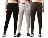 VIMAL JONNEY Women Regular Fit Trackpants Multicolored XX-Large Pack of 2-Dryfit_D10_BLU_L.Gry_002-XXL