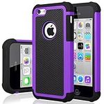 iPhone 5C Case, Jeylly [Tmajor Series] [Shock Proof] Plastic Outer + Rubber Silicone Inner Scratch Absorbing Hybrid Rubber Plastic Impact Defender Rugged Slim Case Cover Shell for Apple iPhone 5C