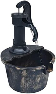 vidaXL Rustic Garden Water Fountain, Bronze Colour - Outdoor Water Display with Barrel Design, Integrated Pump, Weather-Proof and Rust-Resistant, 29.5cm Diameter x 45cm Height