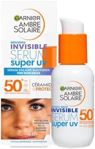 Garnier Ambre Solaire Super UV - Sérum Solaire Visage Invisible - Très Haute Protection SPF50+ - Pour Tous Types de Peaux - 30 ml