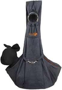 Alfie Pet - Chico 2.0 Revisible Pet Sling Carrier with Adjustable Strap - Color: Denim and Brown
