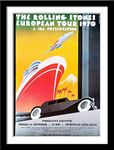 Tallenge - The Rolling Stones-European Tour 1970-Vintage Rock Music Concert Poster-Small Framed Poster(Paper,12x17 inches, Multicolour)