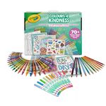 CRAYOLA Colours of Kindness Art Case - 70+ Pieces of Colouring Fun! | Includes Crayons, Markers, Pencils, Stickers & Paper | Ideal for Kids Ages 4+