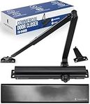 Commercial Door Closer FS-8400B Heavy Duty Adjustable Grade 1 Standard Automatic Door Closing Hinge - ADA Compliant UL & CUL UL10C Listed - Aluminium Finish - High Traffic (Black)