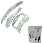 WITSOUL Stainless Steel Gua Sha Scraping Massage Tool/Muscle Scraper/Soft Tissue Mobilization (COMBO SET OF 3 PCS)