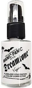 MANIC PANIC Dreamtone Flawless White Liquid Foundation - Full Coverage White Foundation And Color Corrector with Demi Matte Finish - Cosplay, Halloween Makeup, & Everyday Use (0.96oz)