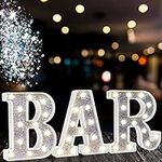 Light Up Bar Sign, Glitter Marquee 