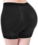 ACPLK Women Butt Lifter Panties Padded Shapewear Hip Enhancer Underwear Tummy Control Shorts, Black, Large