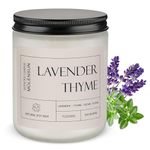 Scented Candles for Home, Lavender Thyme Scented Candle, Aromatherapy Jar Candle, 7 oz 50 Hour Long Lasting Canles, Soy Wax Candle Gift for Women