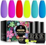 MEFA Gel Nail Polish Neon Set, 6 Co