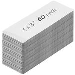 Realth Magnetic Dry Erase Labels | 60 Pcs 2.5CM x 7.6CM White | Reusable Erasable Write | for Classroom Home Office Whiteboard Refrigerator Crafts Name Tags (RML1360W)