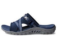 Skechers Women's Reggae-Slide Thru Sport Sandal, Navy, 8