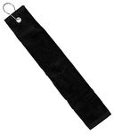 Longridge Three Fold Golf Towel - Black