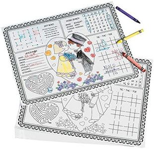 Fun Express Paper Wedding Children's Activity Placemats - 12 Pieces