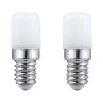 SCNNC T18 E14 LED Light Bulb Fridge 3W AC 230V, 300LM Natural White 4000K, Non-Dimmable, 30W Incandescent Equivalent, E14 LED Refrigerator Bulb for Freezer, Night Light, Sewing Machine, Pack of 2