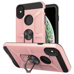 Case for iphone X/XS, Cuoqing Silicone Shockproof Hard Protective Phone Cover for iphone X/XS,Rose Gold