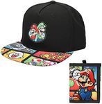 Super Mario Bros Friends & Foes Youth Baseball Cap & Wallet Set Multicolored