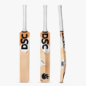 DSC Krunch 44 Kashmir Willow Cricket Bat for Mens (Short Handle)| Material: Wood | Premium Leather bat Ready to Play | Massive Edges | Professional Cricket bat