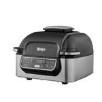 Ninja Foodi Grill & Airfryer, 5.7 L Hot Air Fryer, Air Fryer, Dishwasher Safe Parts, 5-in-1, Black/Silver AG301EU