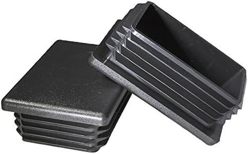Prescott Plastics 2 x 3 Inch Rectangle Plastic Plug Insert (4 Pack), Black End Cap for Metal Tubing, Fence, Glide Insert for Pipe Post, Chairs and Furniture