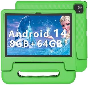 ITDULCET Kids Tablet, 10 inch Android 14 Tablet for Kids, 8GB RAM 64GB ROM Octa-Core Fast-Charging Battery Toddler Tablet with Shockproof Case, Bluetooth, WiFi, Parental Control, Dual Camera, GPS