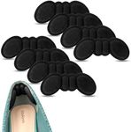 Makryn Premium Foam Heel Pads for Shoe That are Too Big Inserts Grips, Back of Heel Cushions Protectors Liner Heel Slip Pads,Blisters,Filler for Loose Shoe Fit (Black)